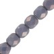 Czech Fire polished faceted glass beads 4mm Chalk white lila copper